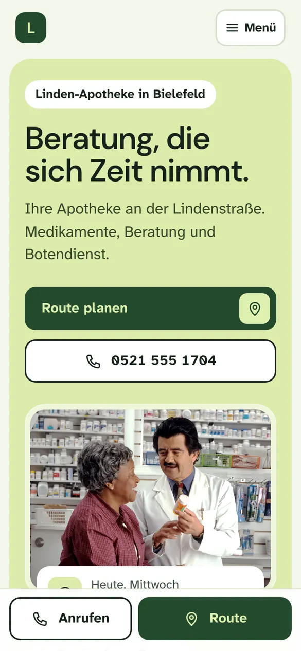Linden-Apotheke auf dem Handy