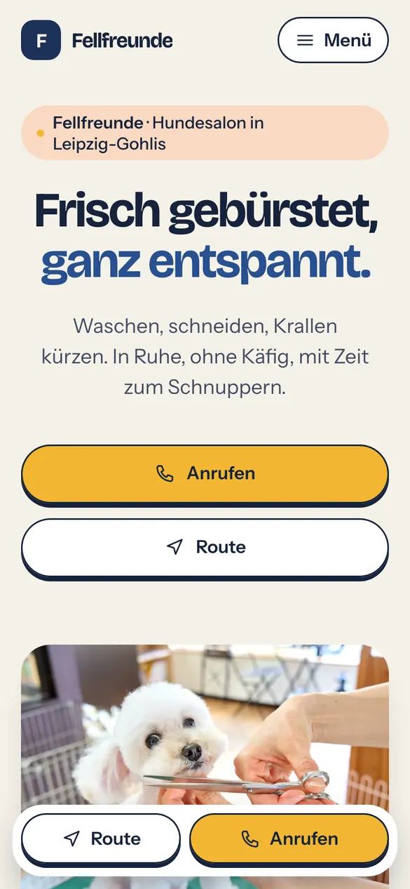Fellfreunde auf dem Handy
