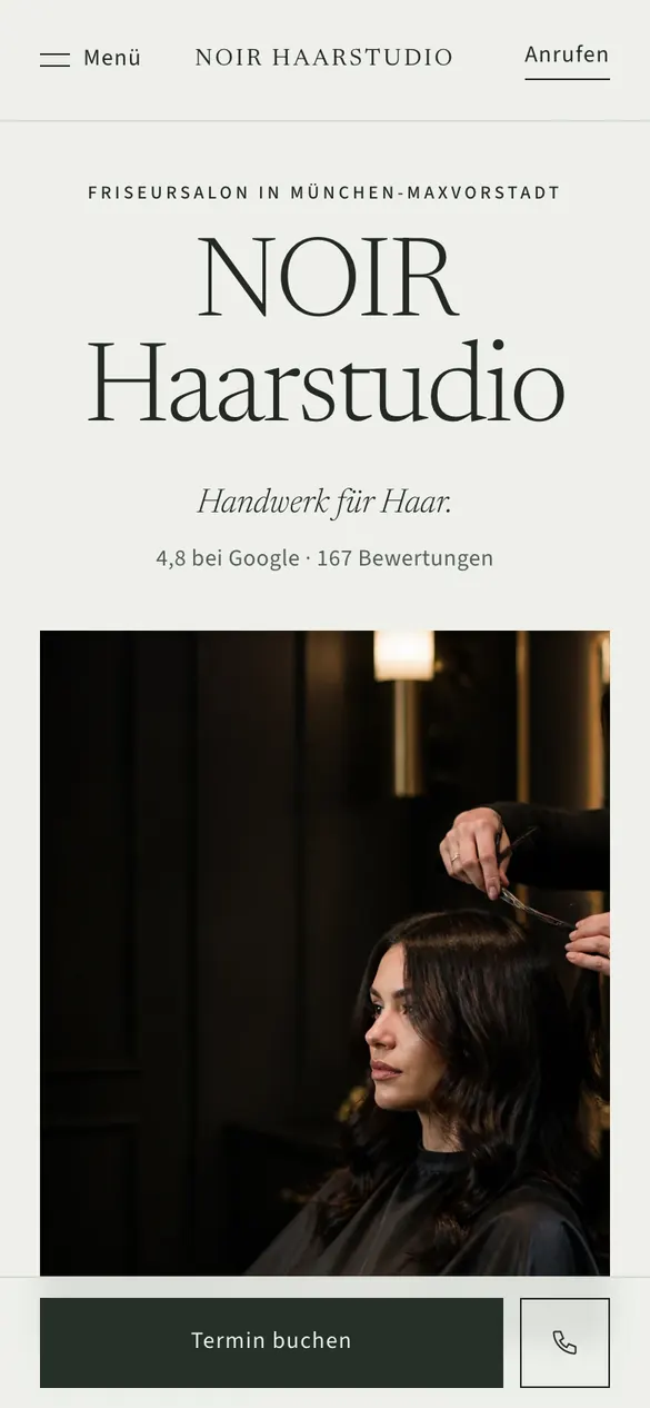 NOIR Haarstudio auf dem Handy