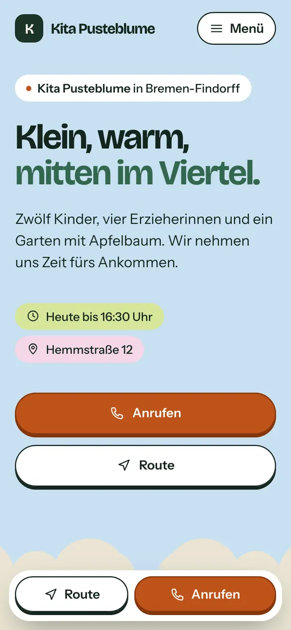 Kita Pusteblume auf dem Handy