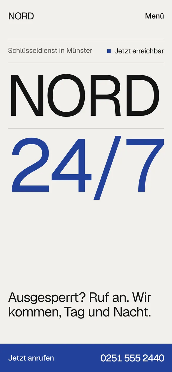 Schlüsseldienst Nord auf dem Handy