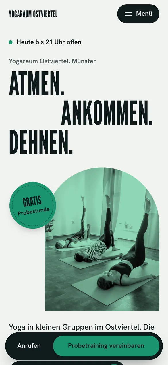Yogaraum Ostviertel auf dem Handy